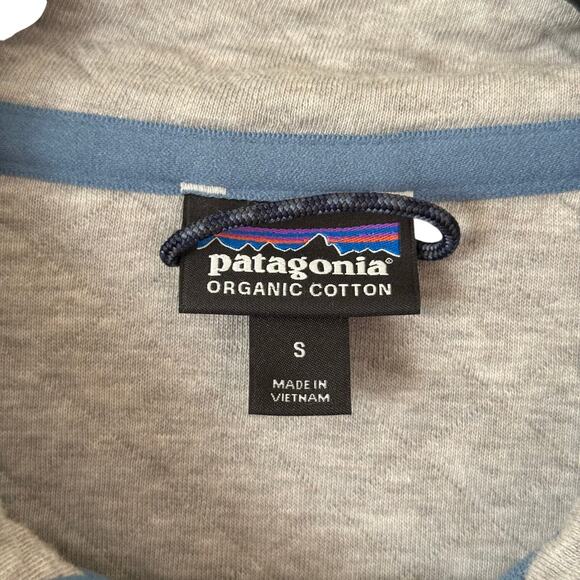 Patagonia W's Organic Cotton Quilt Snap-T Pullover Sweater Gray/Blue-Small - Picture 5 of 8